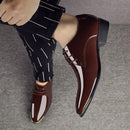 Men's derby shoes-patent leather - 2251832663006855-Dark brown-6-Alpha Male GEAR'S