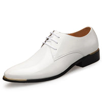 Men's derby shoes-patent leather - 2251832663006855-White-6-Alpha Male GEAR'S