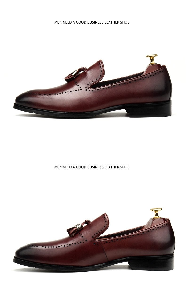 Men's dress shoes loafers - 3256804653685341-Wine Red-6-Alpha Male GEAR'S