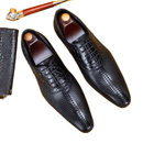 Men's formal oxford shoes - 3256804647894178-Black-6-Alpha Male GEAR'S