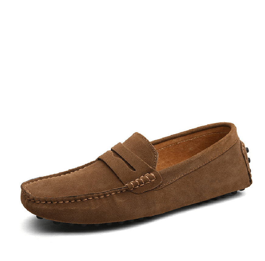 Men's loafers driving shoes - 33040324360-01 Khaki-7-Alpha Male GEAR'S