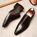 Men's loafers Leather shoes - 3256804602823430-Chocolate-6-Alpha Male GEAR'S