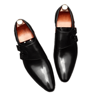 Men's monk strap dress shoes - 3256804602743903-Black-6-Alpha Male GEAR'S