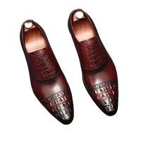 Men's oxford brogue shoes - 3256805569088987-Black-6-Alpha Male GEAR'S