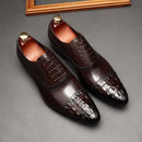 Men's oxford brogue shoes - 3256805569088987-Wine Red-6-Alpha Male GEAR'S