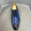 Men's oxford dress shoes - 1005003193987627-Blue-US 6-Alpha Male GEAR'S